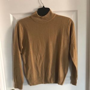 BFA Classics Small Tan Mock Turtleneck Sweater